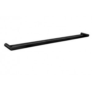 Bellino Gloss Black Solid Brass Double Towel Rail 800mm